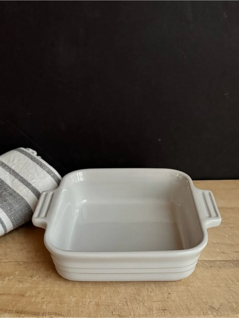 NEW Le Creuset 6” White Square Stoneware Baking Dish #17-24